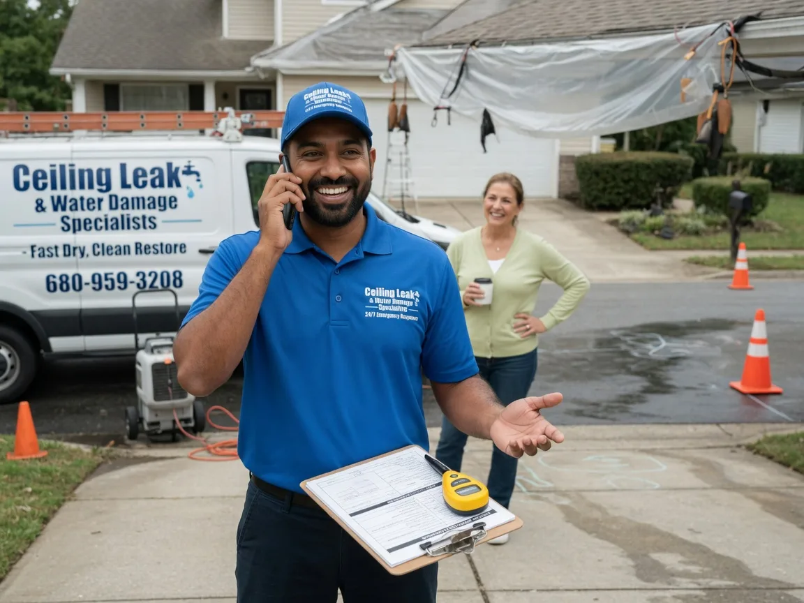 Ceiling Leak Cleanup Martelle, IA FAQs